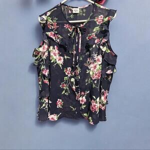 Impulsive Women Floral Sleeveless Blouse M